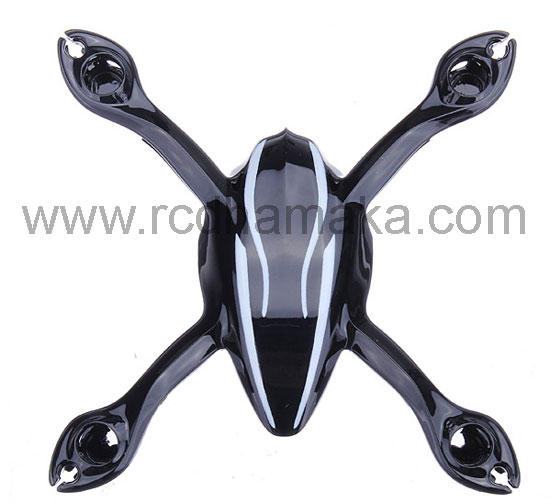 Hubsan X4 107+ Body Shell Black/Silver - Click Image to Close