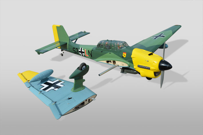 Phoenix Model Stuka Ju 87 20CC Gas/EP ARF 75.2" - 1:4 - Click Image to Close