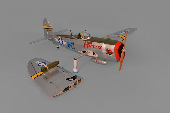 Phoenix Model P-47 Thunderbolt 30-35cc Gas/EP ARF 79" - 1:6 1/4 - Click Image to Close