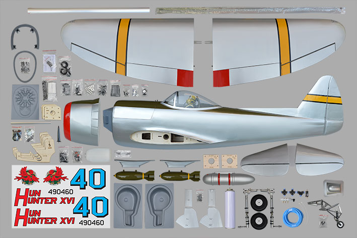 Phoenix Model P-47 Thunderbolt 30-35cc Gas/EP ARF 79" - 1:6 1/4 - Click Image to Close