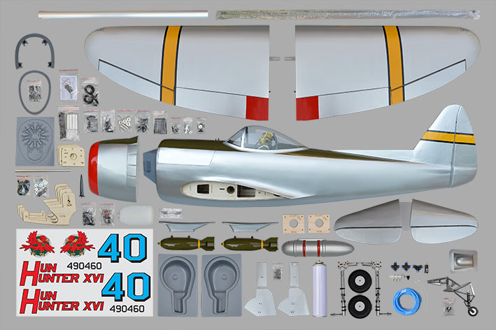 Phoenix Model P-47 Thunderbolt 30-35cc Gas/EP ARF 79" - 1:6 1/4