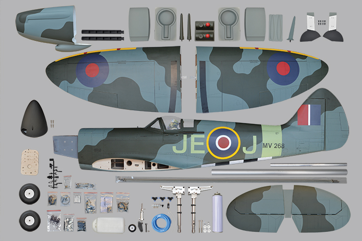 Phoenix Model Spitfire 50-61cc Gas/EP ARF 95" - 1:4 3/4