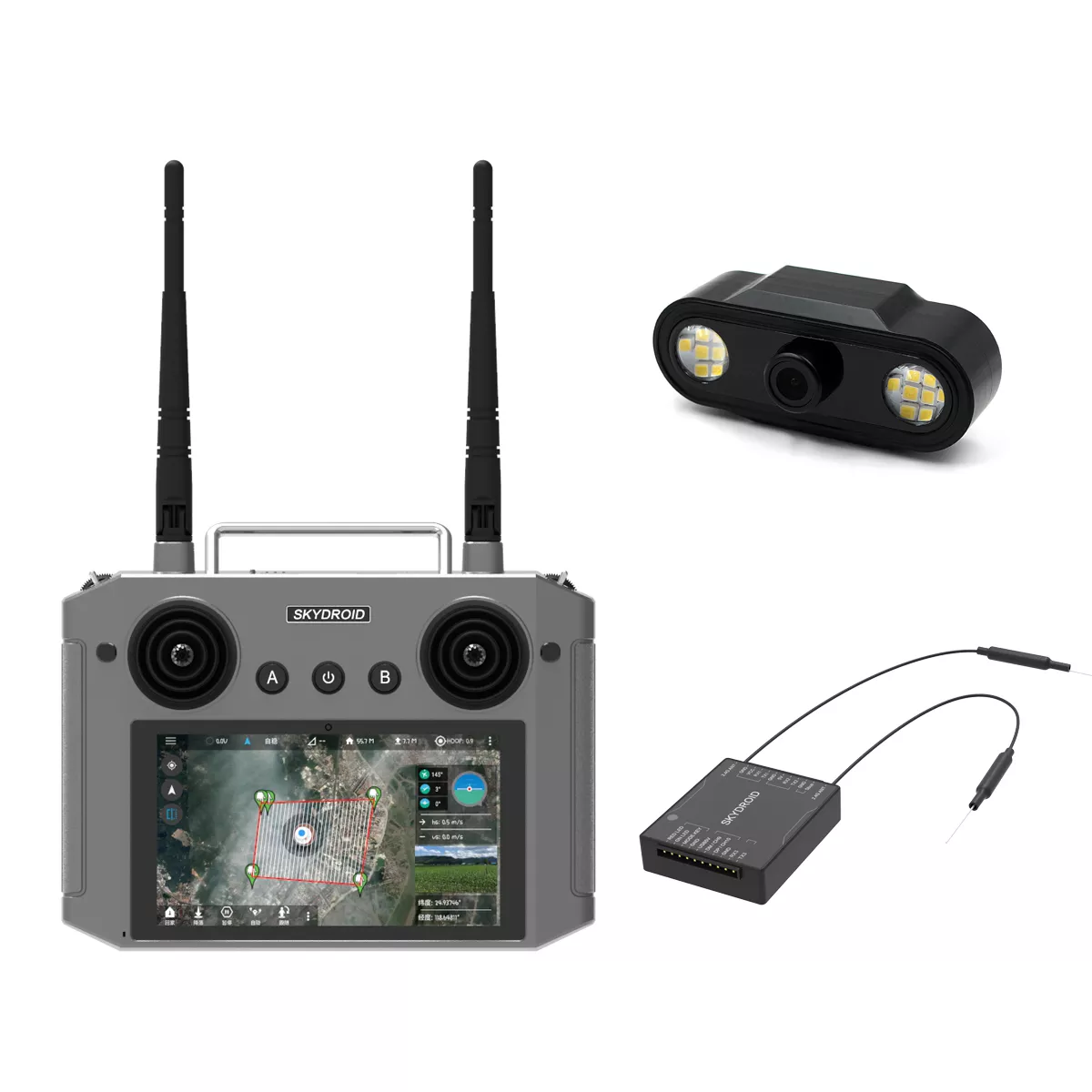 SKYDROID H12 REMOTE CONTROLLER WITH 3 IN 1 CAMERA