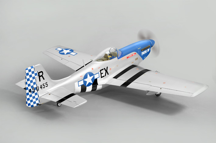 Phoenix Model P51 Mustang 50-61CC Gas/EP ARF 86" - 1:5 1/4