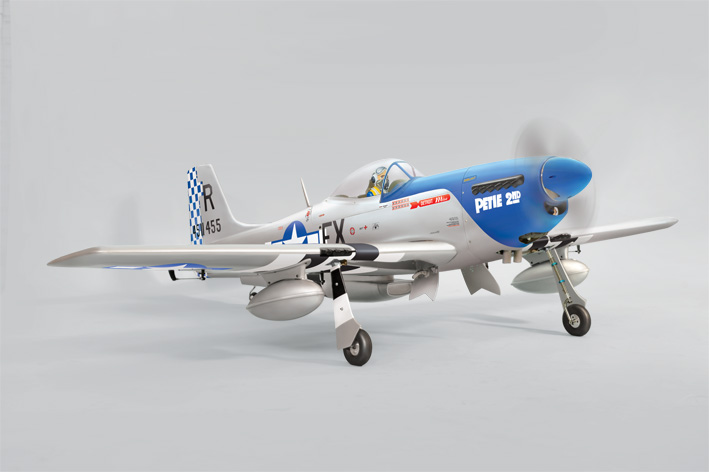 Phoenix Model P51 Mustang 50-61CC Gas/EP ARF 86" - 1:5 1/4