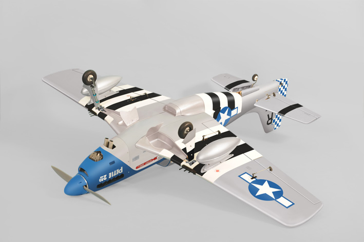 Phoenix Model P51 Mustang 50-61CC Gas/EP ARF 86" - 1:5 1/4