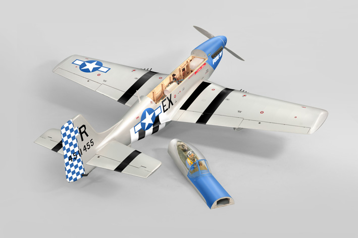 Phoenix Model P51 Mustang 50-61CC Gas/EP ARF 86" - 1:5 1/4