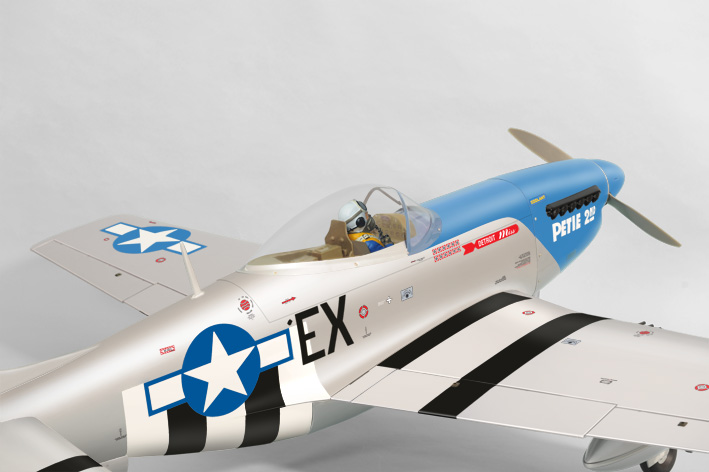 Phoenix Model P51 Mustang 50-61CC Gas/EP ARF 86" - 1:5 1/4 - Click Image to Close