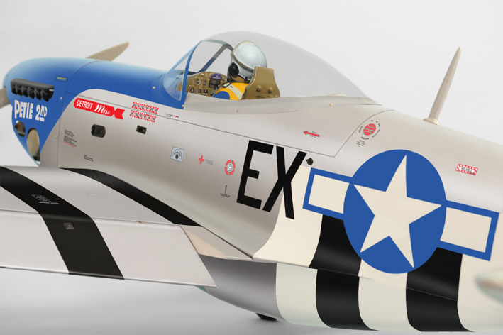 Phoenix Model P51 Mustang 50-61CC Gas/EP ARF 86" - 1:5 1/4