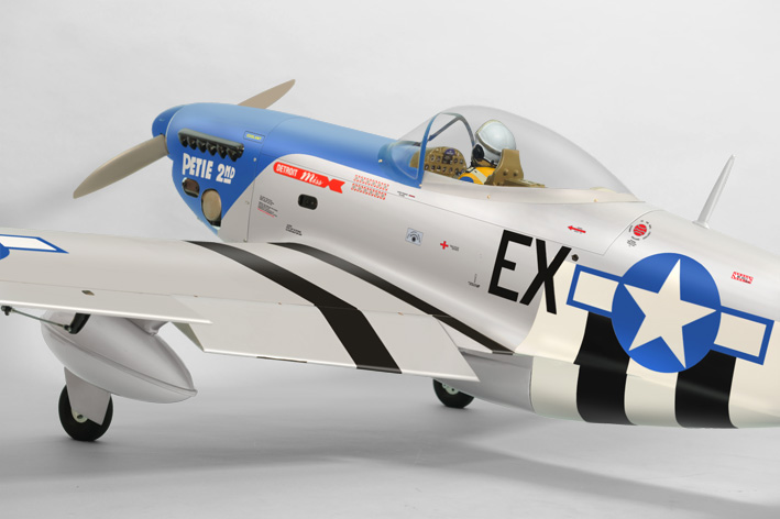 Phoenix Model P51 Mustang 50-61CC Gas/EP ARF 86" - 1:5 1/4