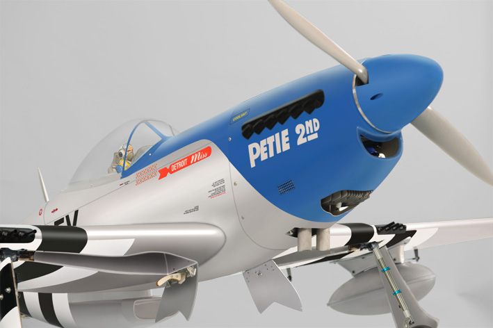 Phoenix Model P51 Mustang 50-61CC Gas/EP ARF 86" - 1:5 1/4 - Click Image to Close