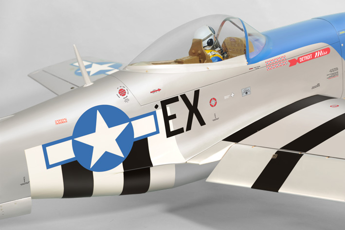 Phoenix Model P51 Mustang 50-61CC Gas/EP ARF 86" - 1:5 1/4 - Click Image to Close