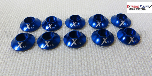 Extreme Flight Washer with O ring 3mm - Blue 10pcs