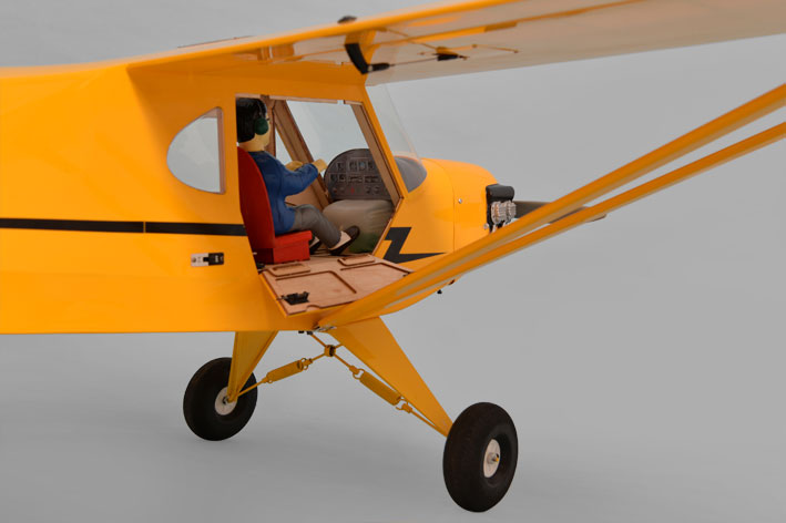 Phoenix Model Piper J3 Cub GP/EP 20cc Gas/EP ARF 90" - 1:4 3/4 - Click Image to Close