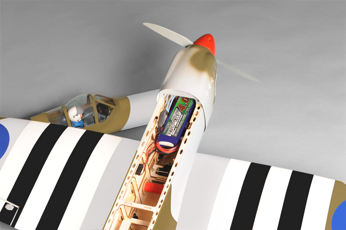 Phoenix Model Spitfire .91/15CC GP/Gas/EP ARF 61" - 1:7 1/4 - Click Image to Close