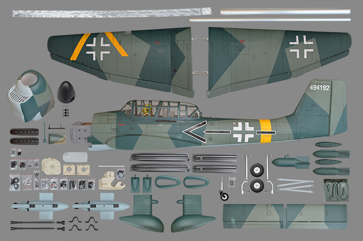 Phoenix Model Stuka Ju 87 61cc Gas/EP ARF 94.4" - 1:5 3/4