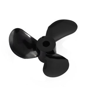3 Blade Boat Propeller D28xH8x3mm Reverse Glossy Black