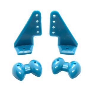 Control Horn (POM) 04 Holes - 20x27mm (Pack of 5) Blue