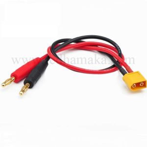 4mm Banana Plug to XT60 Silicon Charger Lead - 12 Inches / 30 cm